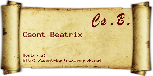 Csont Beatrix névjegykártya