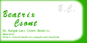 beatrix csont business card